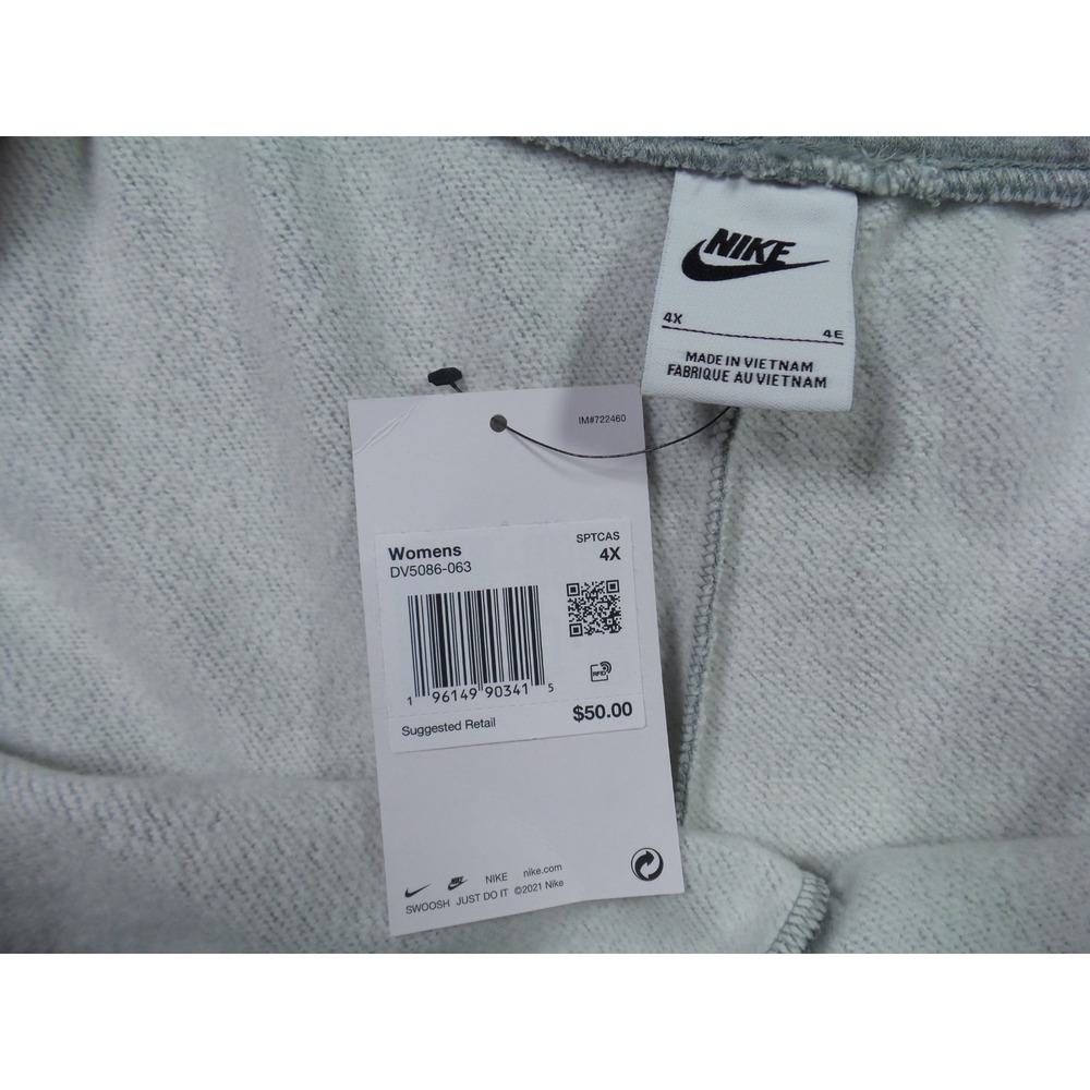Nike Sportswear Shorts Womens 4X Gray Club Fleece Plus Mid Rise Standard Fit NWT - Picture 13 of 14